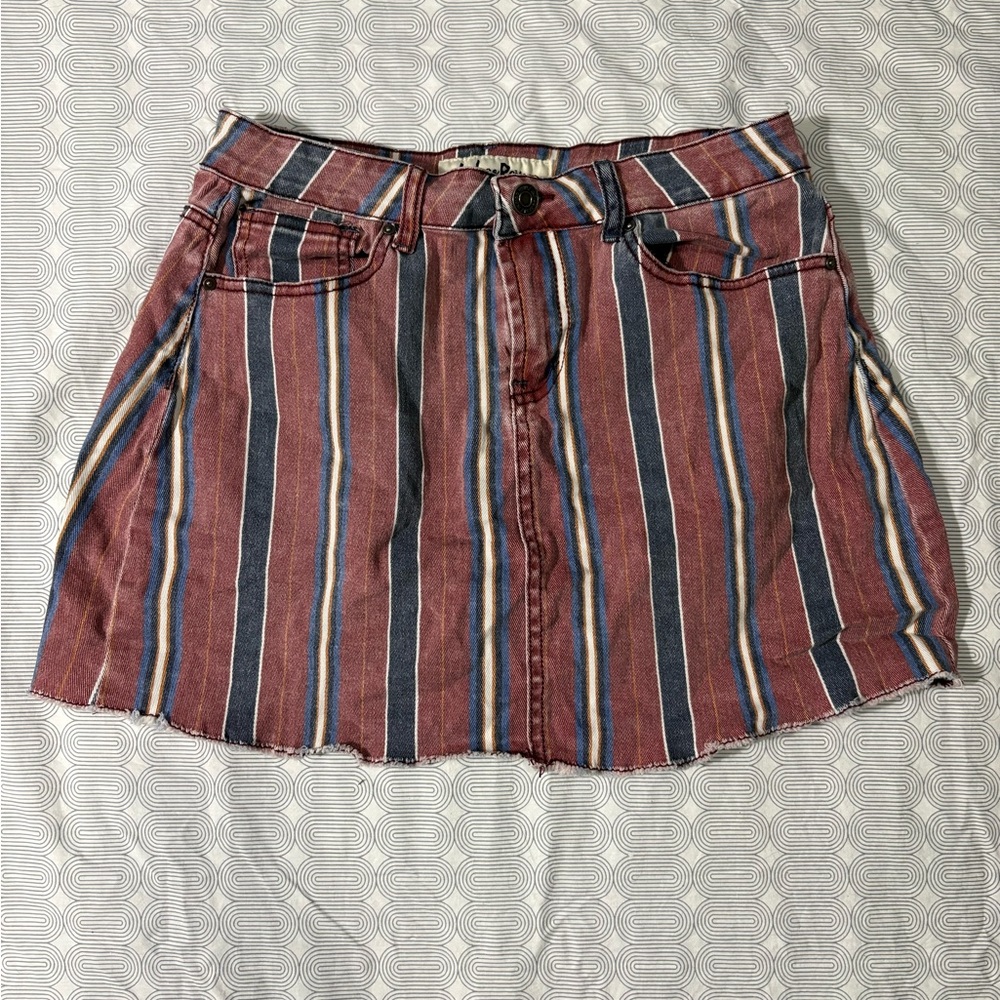 Indigo Rein Striped Denim Skirt